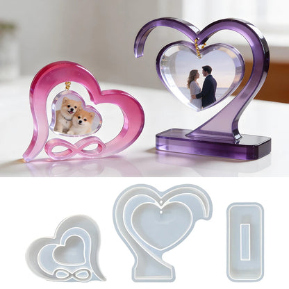 Heart Shaped Silicone Mold with Stand