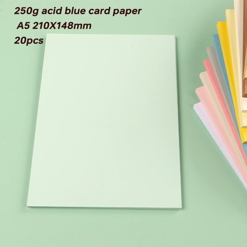 20 Pieces of Card Stock Colored Paper for Scrapbooking