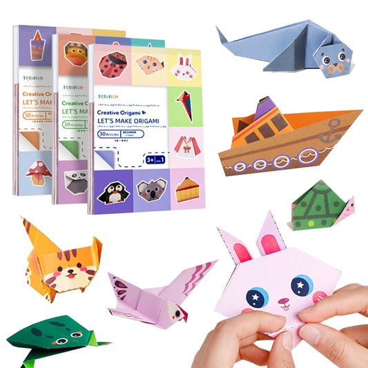 Origami Kit - 30 Sheets of Origami Paper - Guiding Book for Beginners