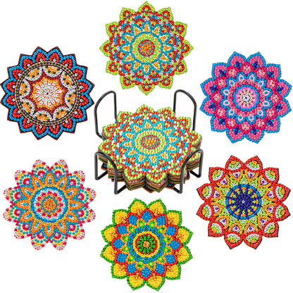 6 Pcs Set of Diamond Art Coasters - Various Designs