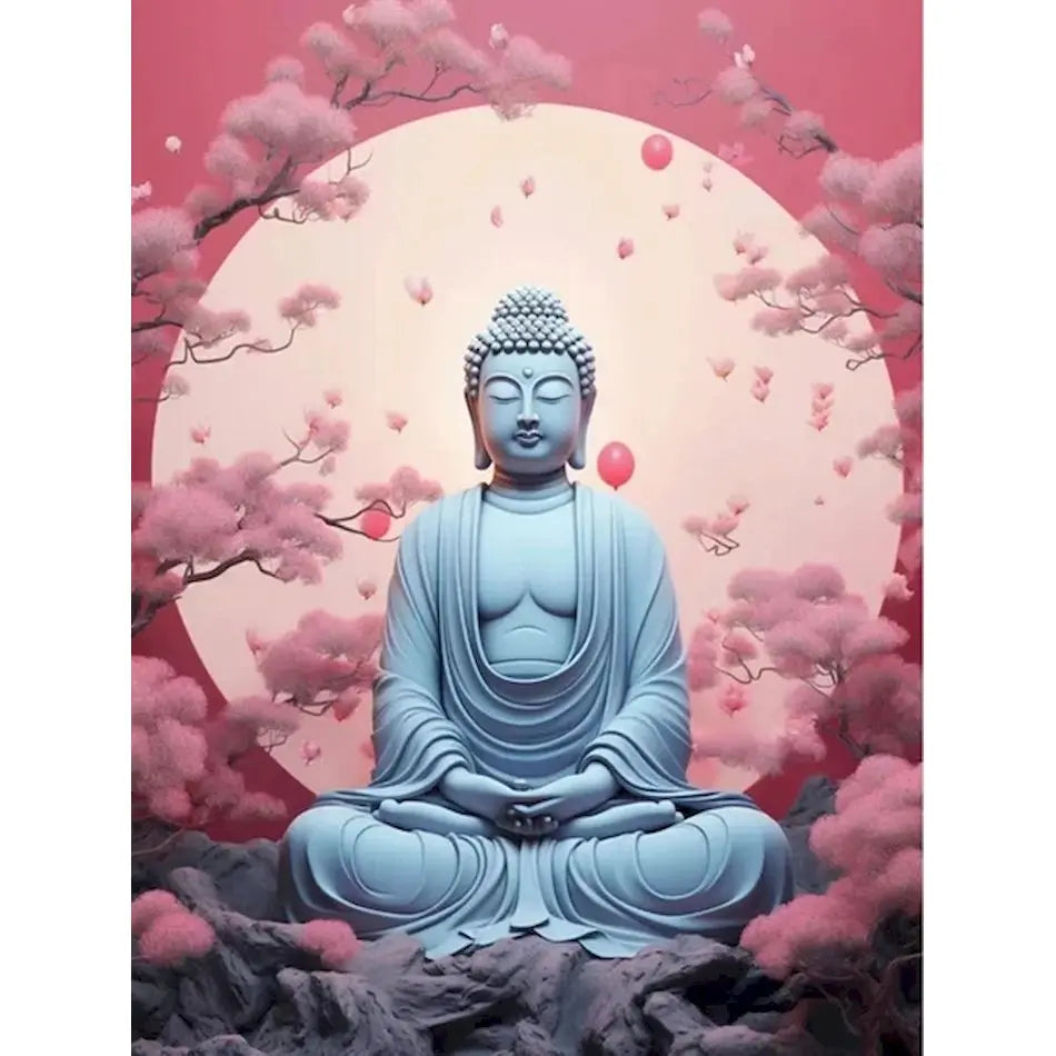 Diamond Painting Kit - Buddha, Bodhisattva Lotus Flowers
