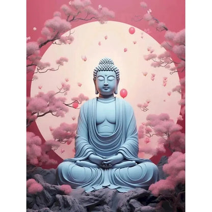 Diamond Painting Kit - Buddha, Bodhisattva Lotus Flowers