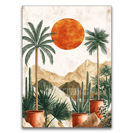 Floral, Citrus & Landscape Diamond Painting Kit, 12 Designs, Round or Square