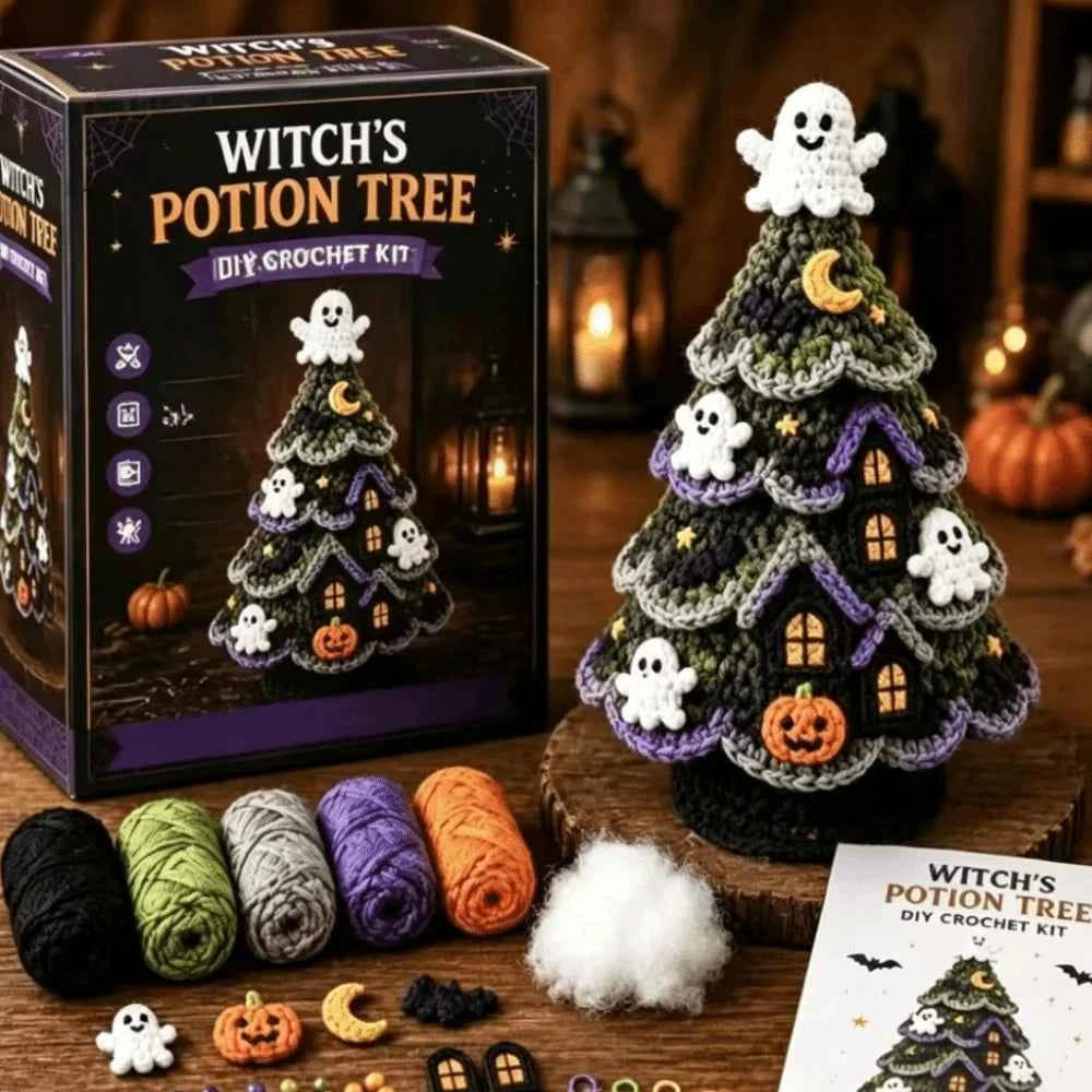 Halloween Crochet Kit – Beginner-Friendly Gothic Yarn Craft Starter Set