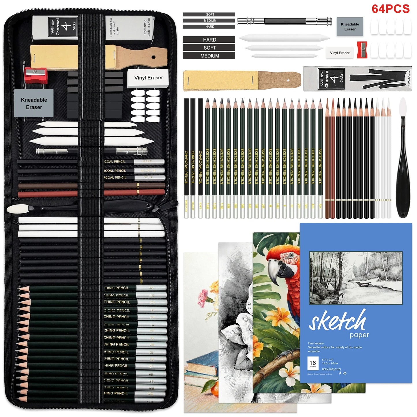64 or 126 PCS Drawing Kit
