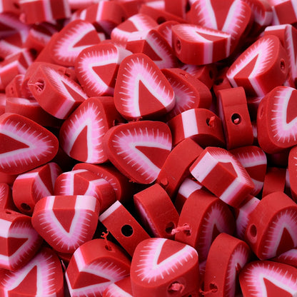 30pcs Polymer Clay Beads - Different Fruits