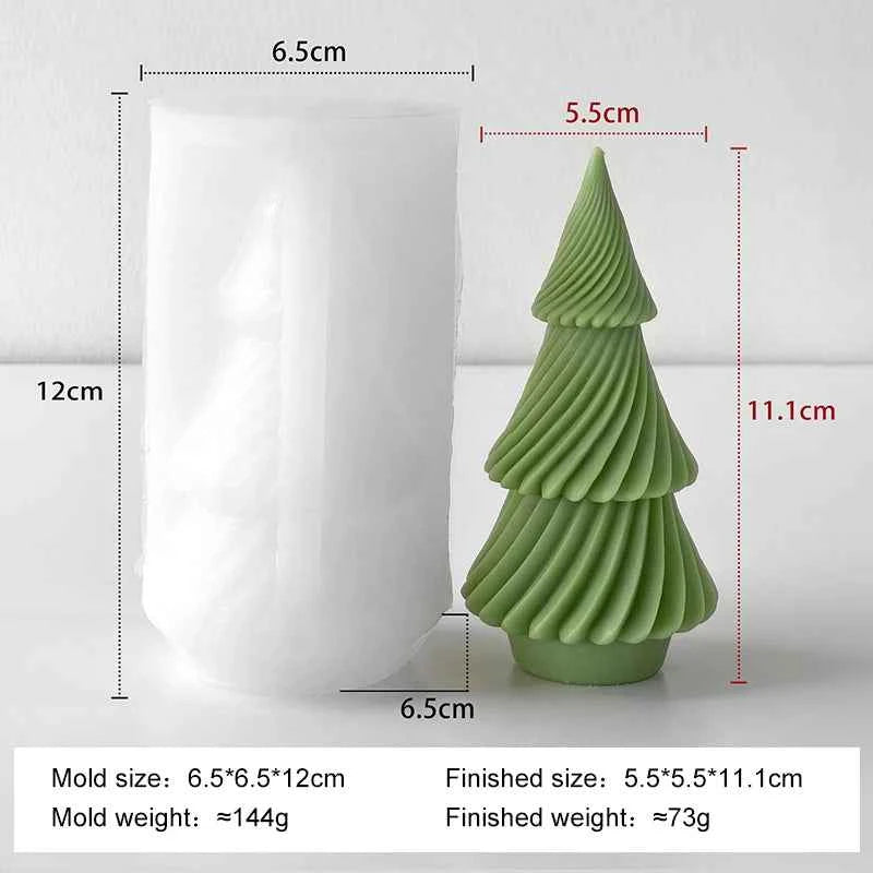 Origami Christmas Tree Silicone Candle Mold – 3 Sizes for Wax, Resin and Plaster