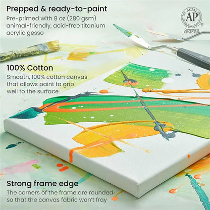 Artist Cotton Canvas with Wooden Frame for Oil and Acrylic Painting