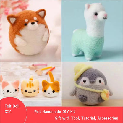 Wool Felting Kits - 14 Different Cute Animals