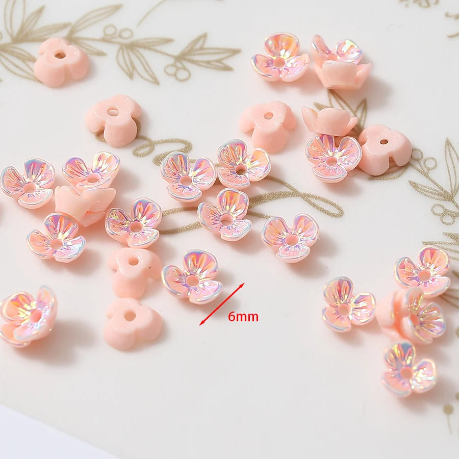 Mini Resin Flower Petals For Jewelry Making - 100pcs, 6mm