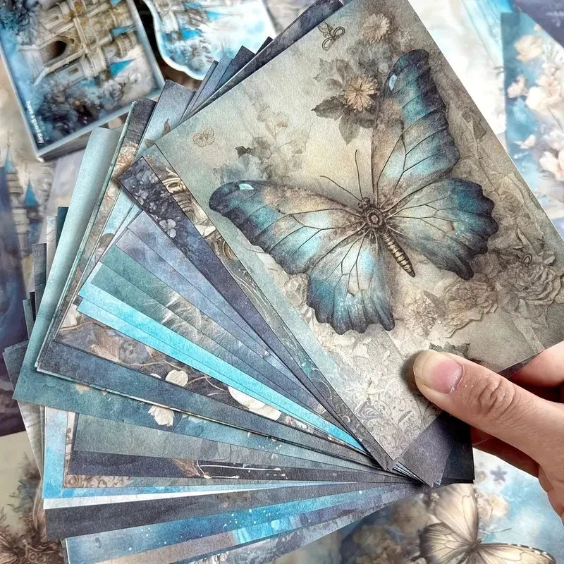 Vintage Scrapbooking Paper - 50 Pieces of Various Images