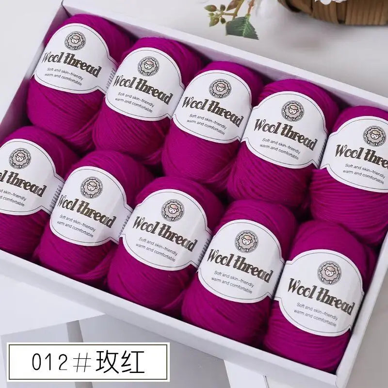 500g Box Set of Skin-friendly 4ply Merino Wool Yarn