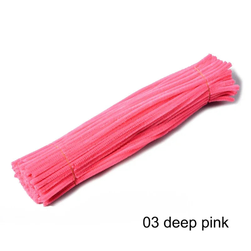 50pcs Colorful Chenille Stems Pipe Cleaners - Choose mixed or individual colors