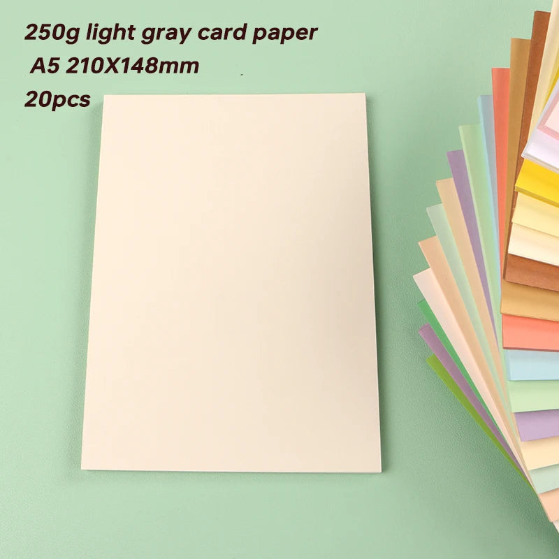 20 Pieces of Card Stock Colored Paper for Scrapbooking