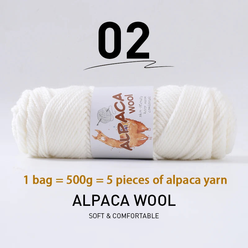 500g (5 pieces) High-Quality Alpaca Wool