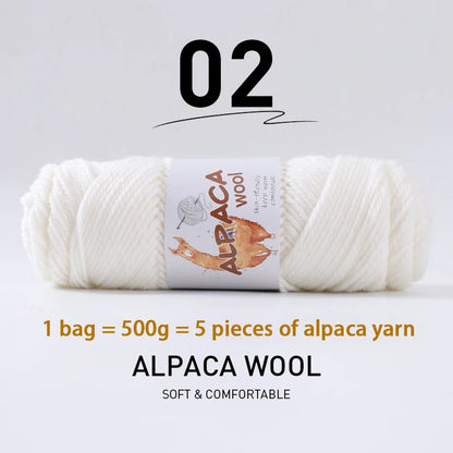 500g (5 pieces) High-Quality Alpaca Wool