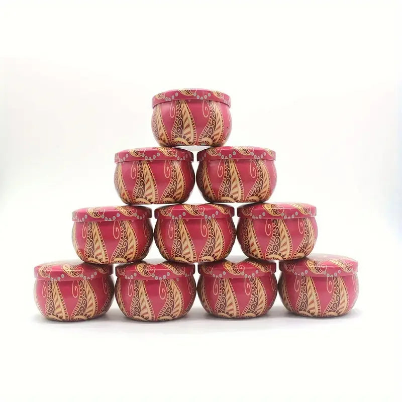 12pcs Empty Candle Tins, 2.2oz - 8 colors