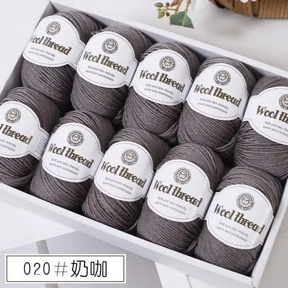 500g Box Set of Skin-friendly 4ply Merino Wool Yarn