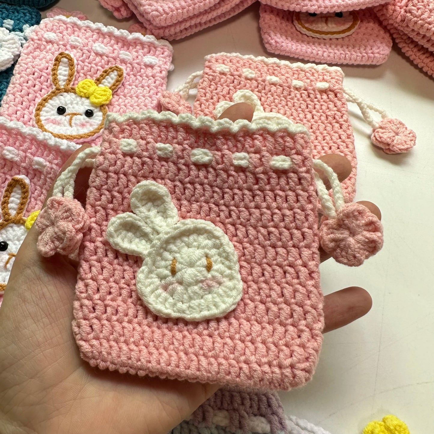 Crocheted Draw-stringed Pouch