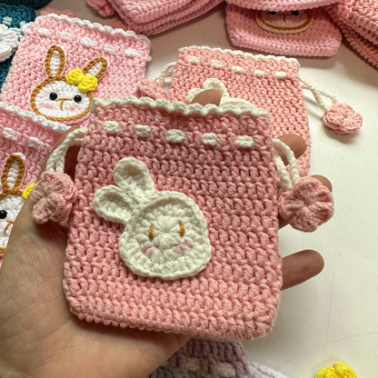 Crocheted Draw-stringed Pouch