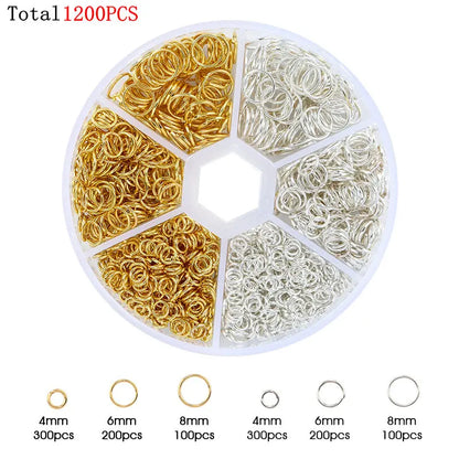 Various Jewelry Finding Kits for Making Earrings. Bracelets, Necklaces: Lobster Clasps, Open Jump Rings, Tools. Jewelry Making Supplies