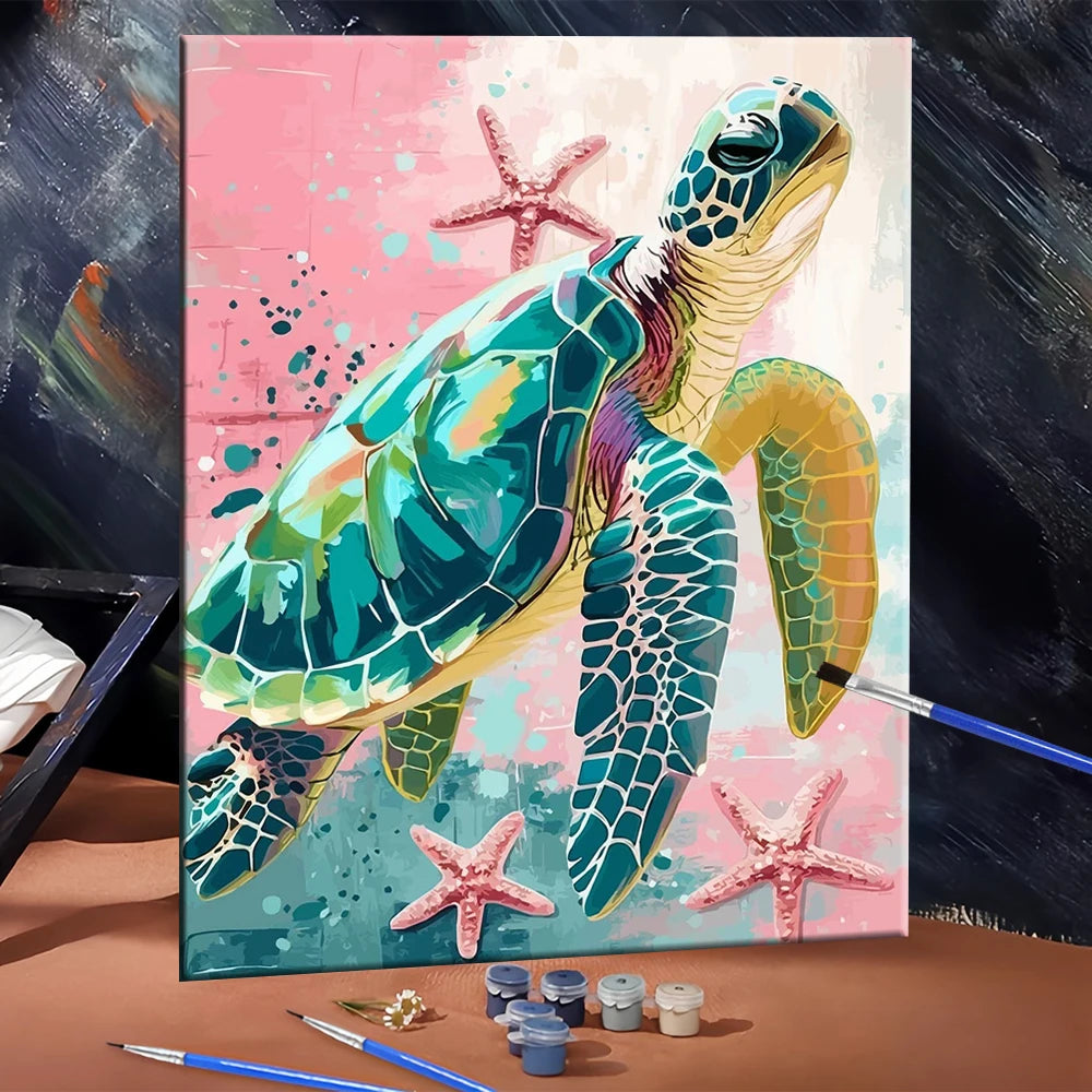 Sea Turtle Paint By Number Kit