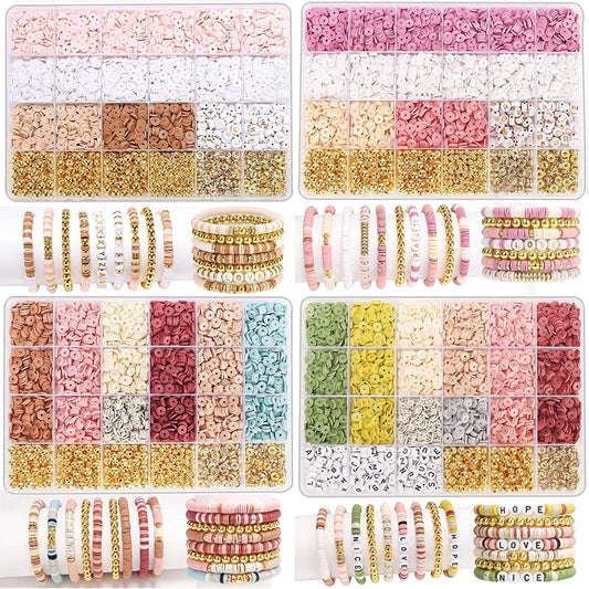 Clay Spacer Beads for Making Bracelets, Earrings and Necklaces