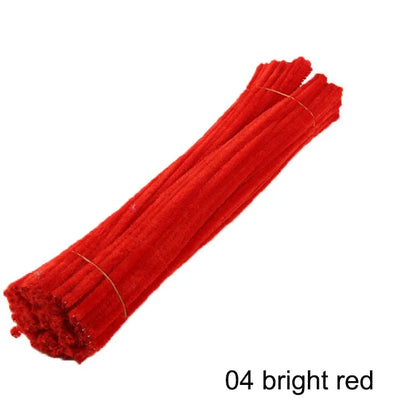 50pcs Colorful Chenille Stems Pipe Cleaners - Choose mixed or individual colors