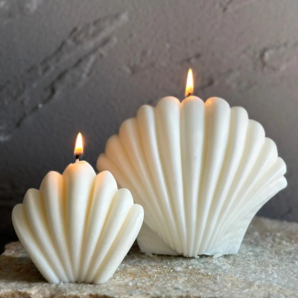 Multi Size Sea Shell Silicone Mold for Candle Making