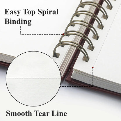 9x12 Inch Mixed Media Sketchbook, Hard Cover, Spiral Bound, 60 Sheets 160gsm Paper