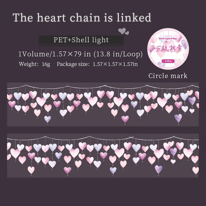 40mmx2m Decoration Adhesive Heart Tape
