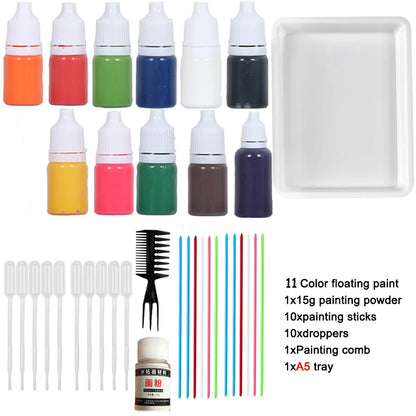 Marble Painting Kit For Kids, Great Arts And Crafts Project: Ideal Gift comes with either 6, 12, or 24 Colors