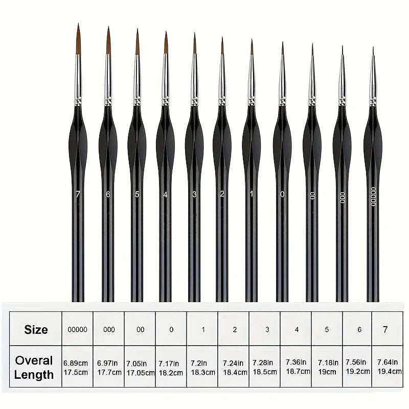 11pcs Precision Paint Brush Set for Fine Detail