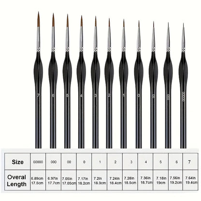 11pcs Precision Paint Brush Set for Fine Detail