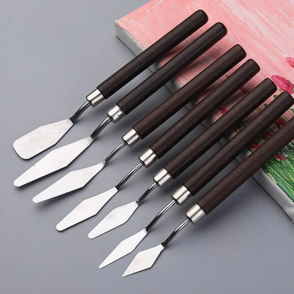 7Pcs Set Stainless Steel Painting Palette Knives