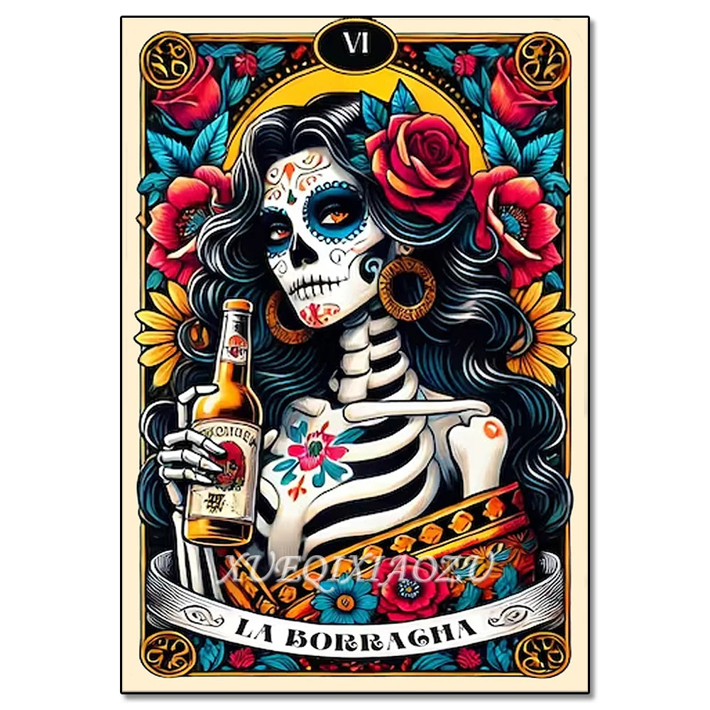 Diamond Art Painting Kit - Skeleton Ladies - Halloween Themes