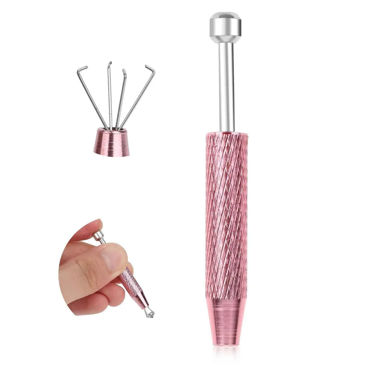 4-Claw Bead Grabber Pick-Up Tool — Silver or Pink