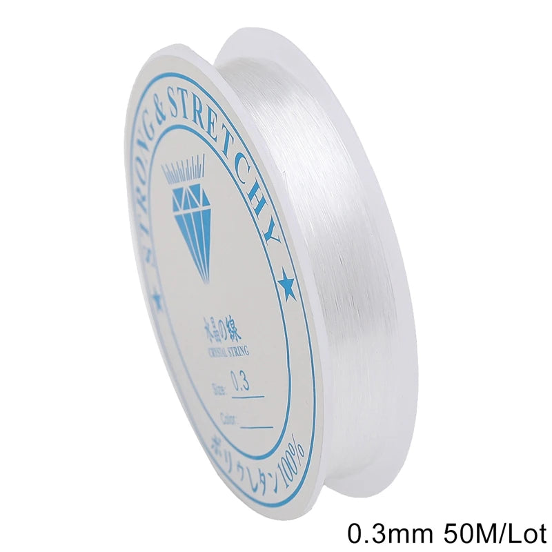 0.25/0.3/0.35/0.4/0.45/0.5/0.6/0.8mm Strong Nylon Beading Thread - Clear Non-Stretch
