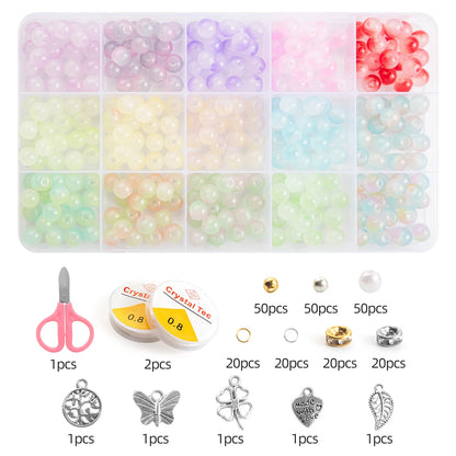 28 Colors - 8mm Round Crystal Beads with 1mm holes - Variety of Colors and Kits