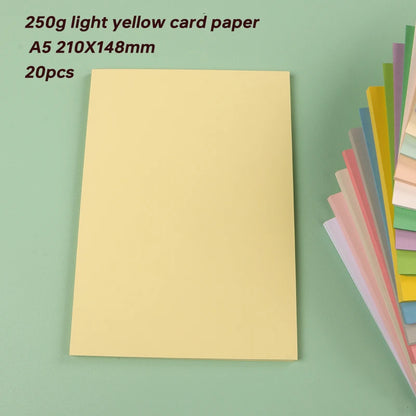 20 Pieces of Card Stock Colored Paper for Scrapbooking