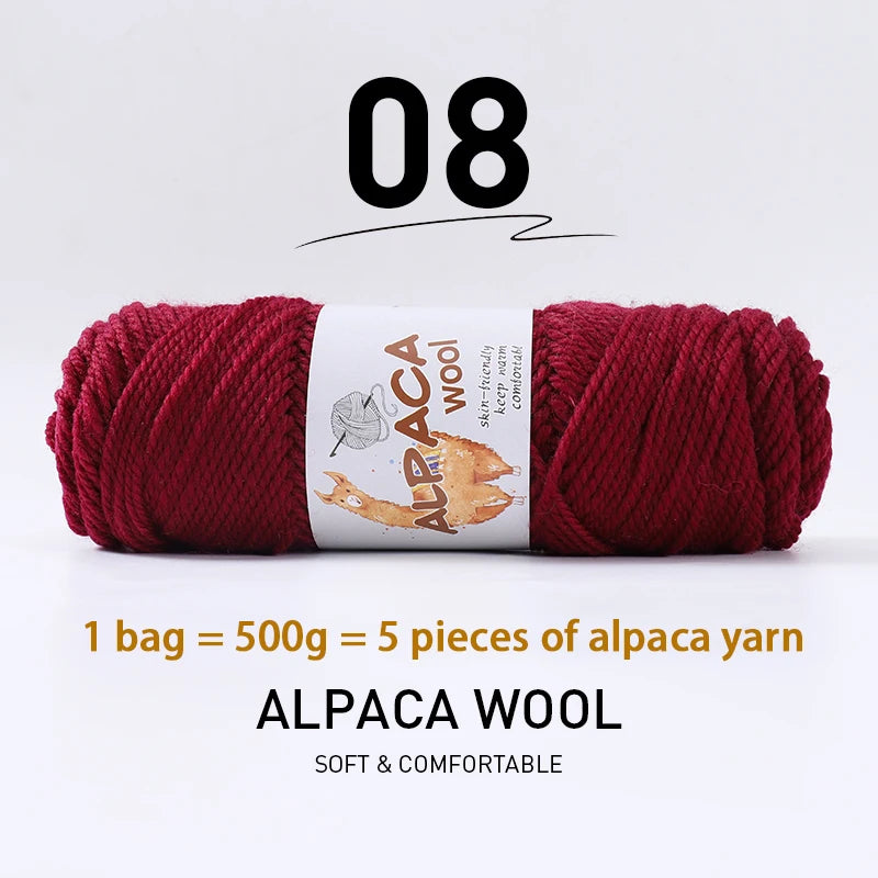 500g (5 pieces) High-Quality Alpaca Wool