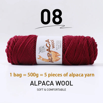500g (5 pieces) High-Quality Alpaca Wool