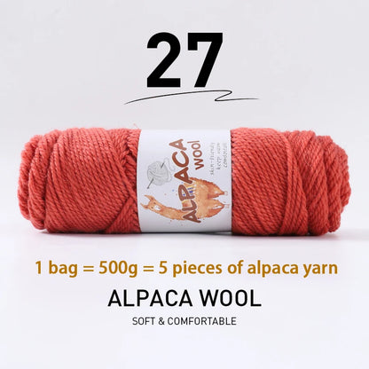 500g (5 pieces) High-Quality Alpaca Wool