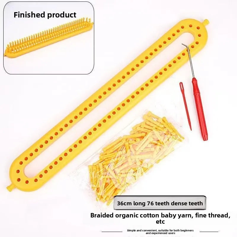 Beginners Plastic Knitting Loom - Round and Comb Tooth