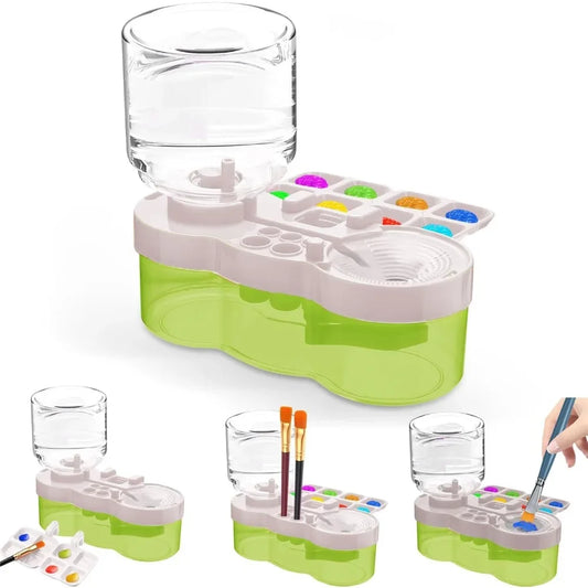 Multi-function paint brush cleaner