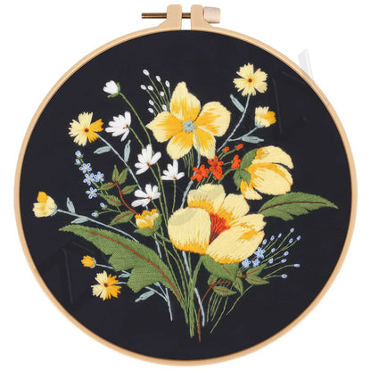 Butterfly, Animals and Flowers Embroidery Kits - 20x20cm