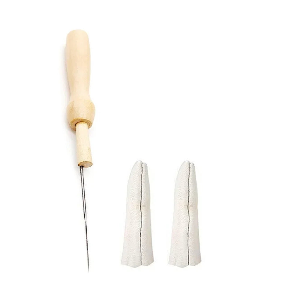 3 Sizes of Wool Felting Needles - Wood Handle for DIY Wool Felting Projects