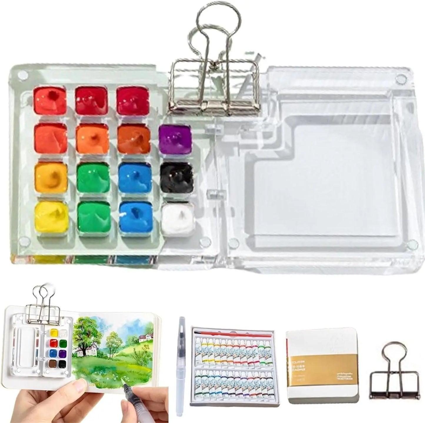 Mini Portable Watercolor Travel Set