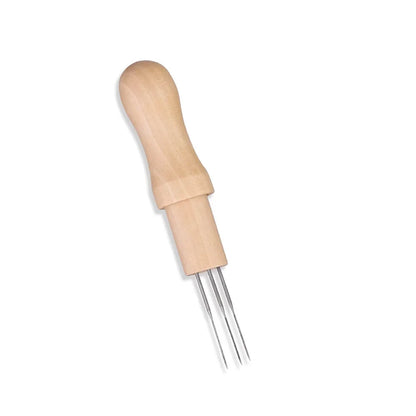 3 Sizes of Wool Felting Needles - Wood Handle for DIY Wool Felting Projects