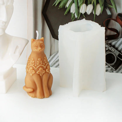 Silicone Molds of Tiger, Cat, Dog or Dinosaur for Candle Making